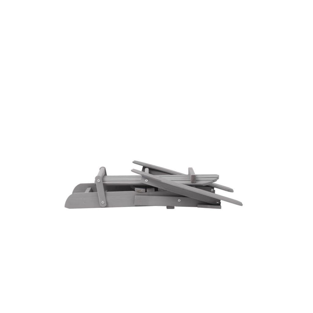 Wood Folding Adirondack Chair Set of 2 Gray V32903