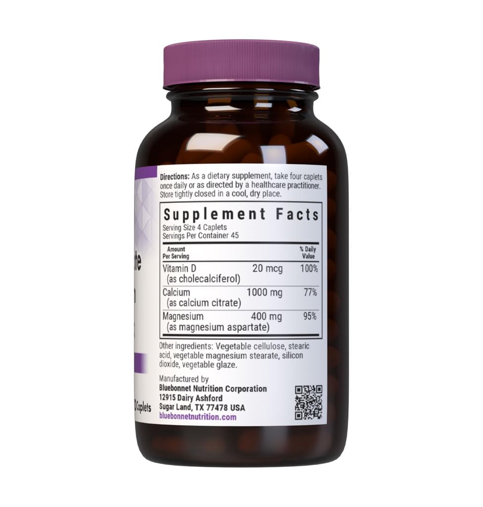 Calcium Citrate Magnesium Plus Vitamin D3 Caplets, 180 Count S992