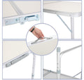4ft Aluminum Folding Camping Table White C2765