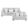 Light Gray Microfiber Upholstered Love Seat I786