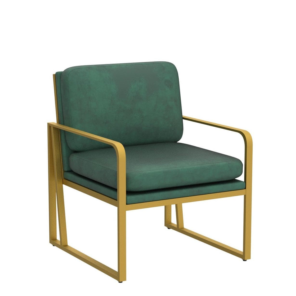 Velvet Accent Chair Set of 2 Green A41366