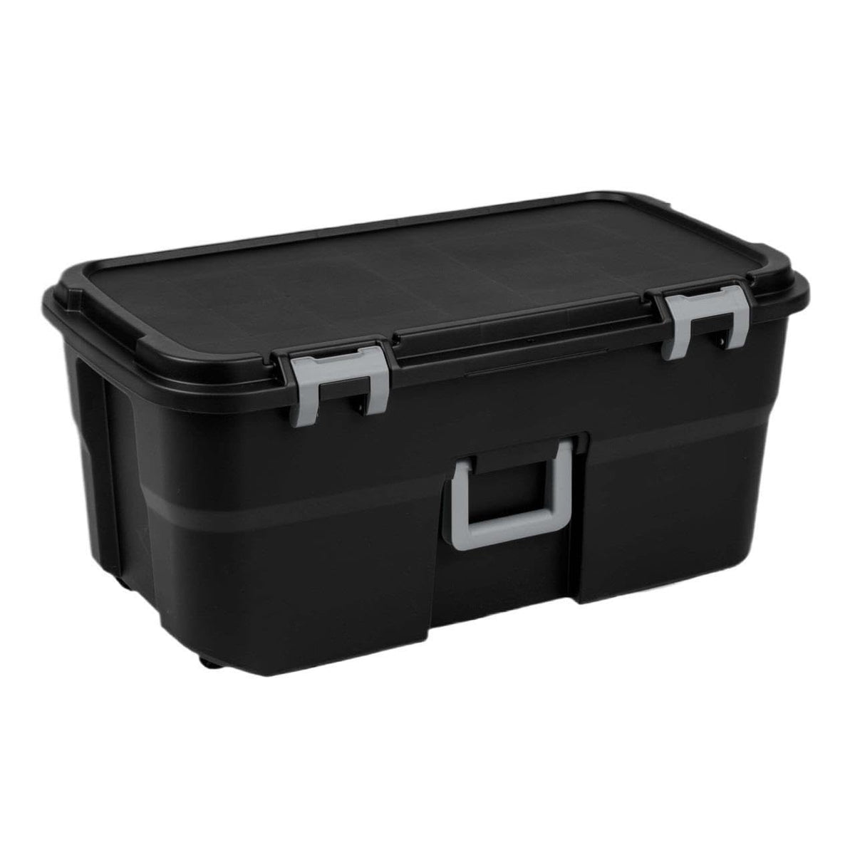 22 Gallon Black Wheeled Plastic Storage Trunk U611