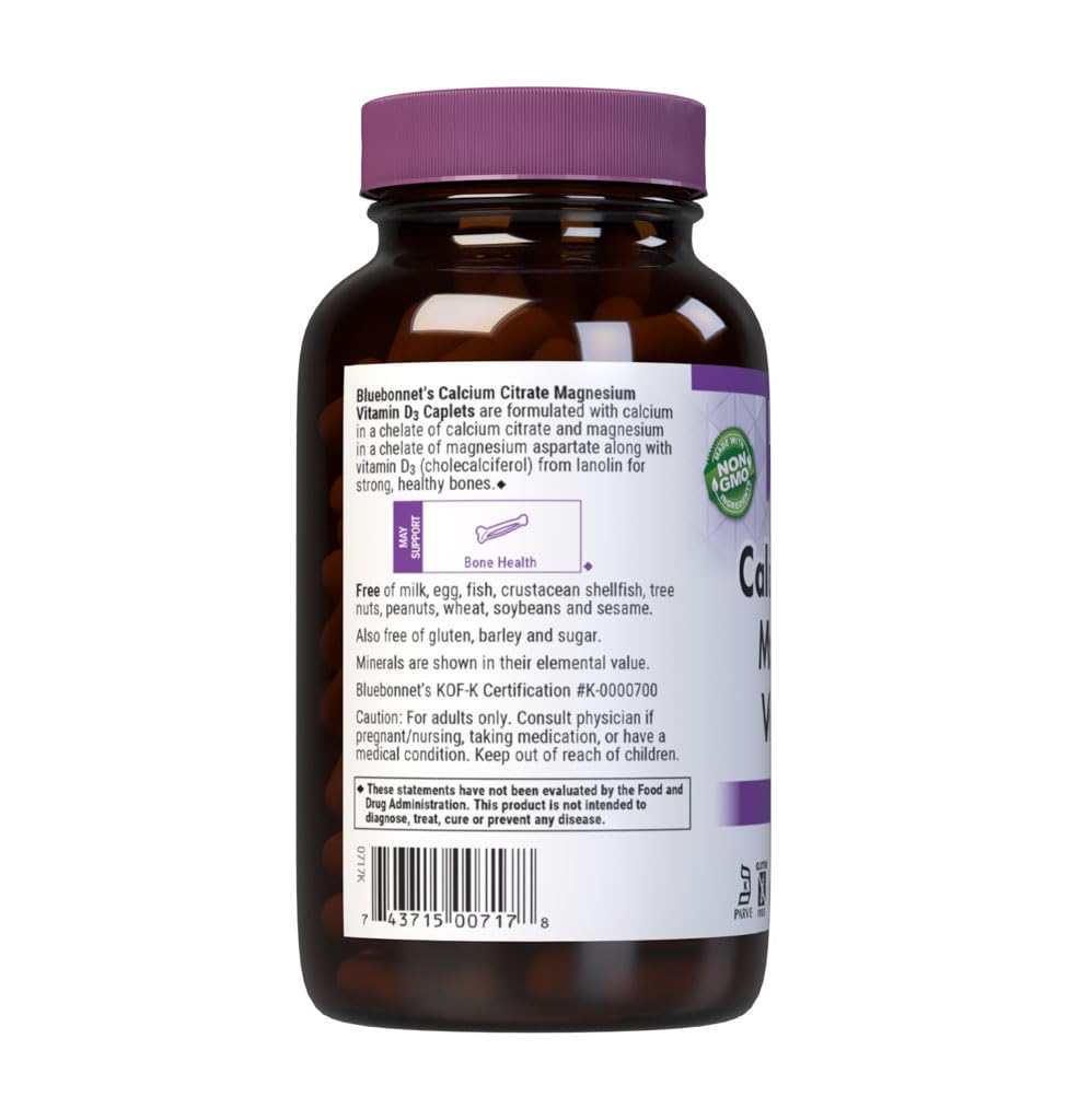 Calcium Citrate Magnesium Plus Vitamin D3 Caplets, 180 Count S992