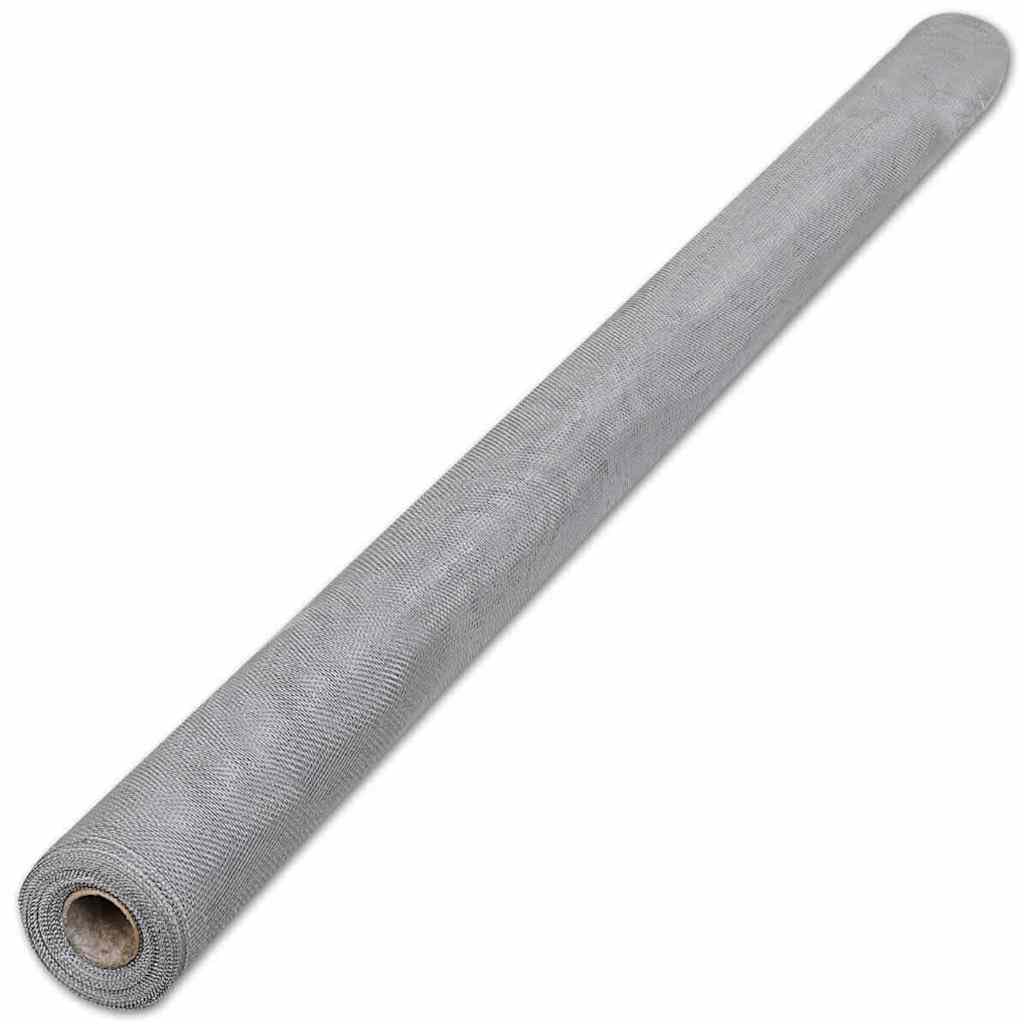 Aluminum Mesh Screen 39.4x196.9 in Silver F99953