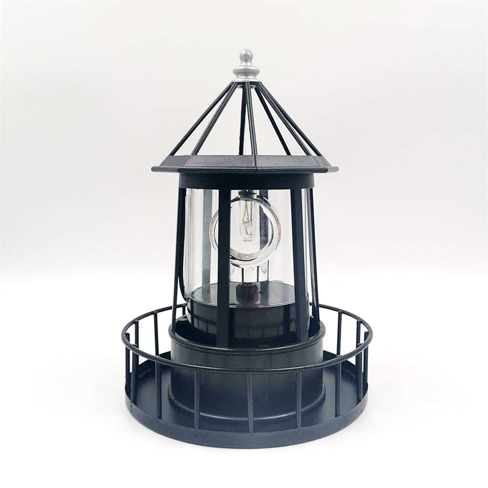Solar Rotating Lighthouse Light LED Outdoor Garden Decoration Lantern N586239
