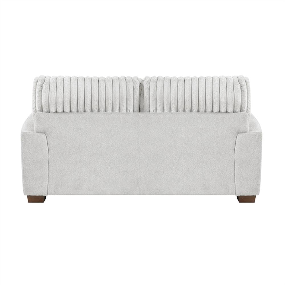 Light Gray Microfiber Upholstered Love Seat I786