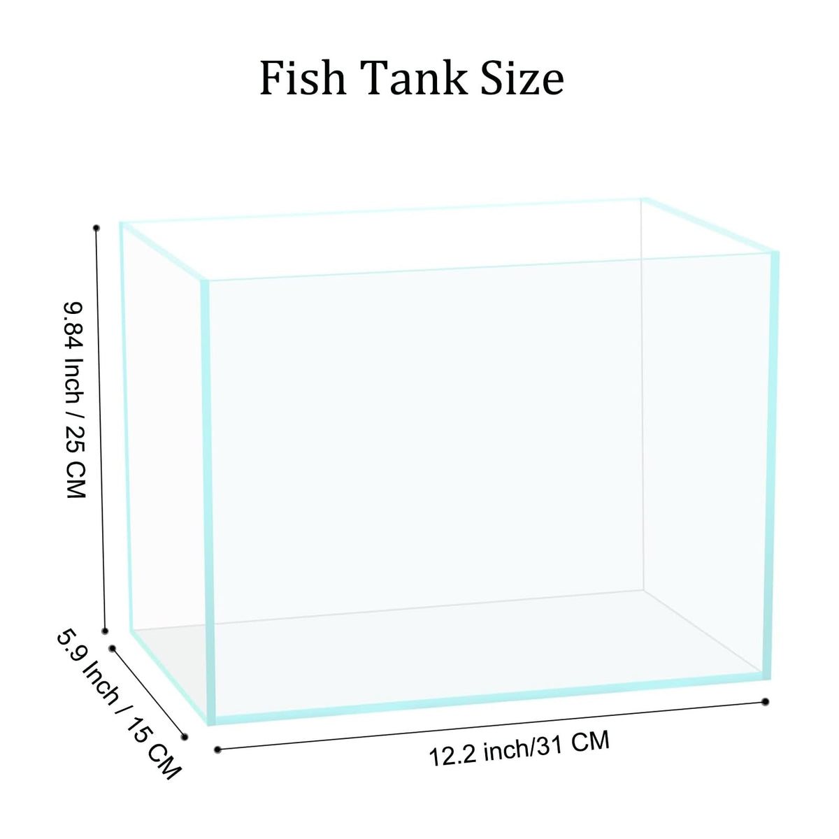 3 Gallon Glass Fish Tank Z166