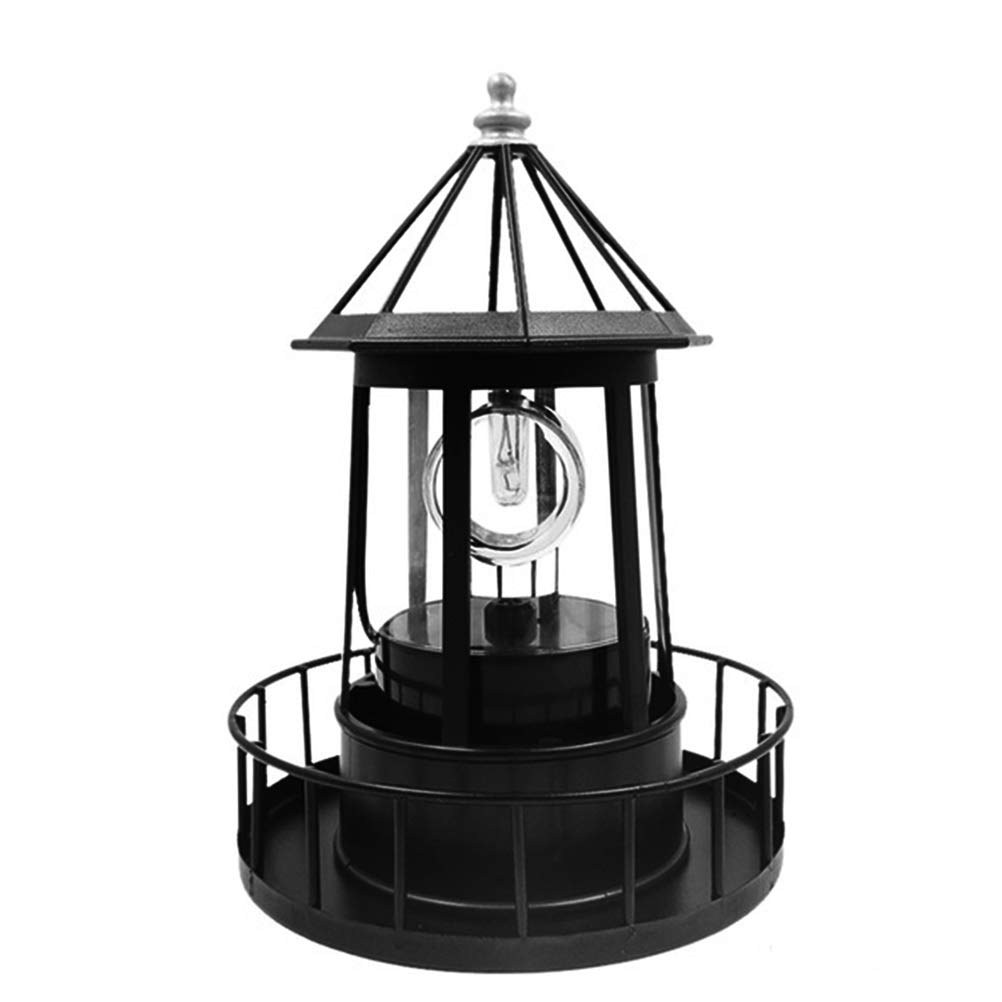Solar Rotating Lighthouse Light LED Outdoor Garden Decoration Lantern N586239