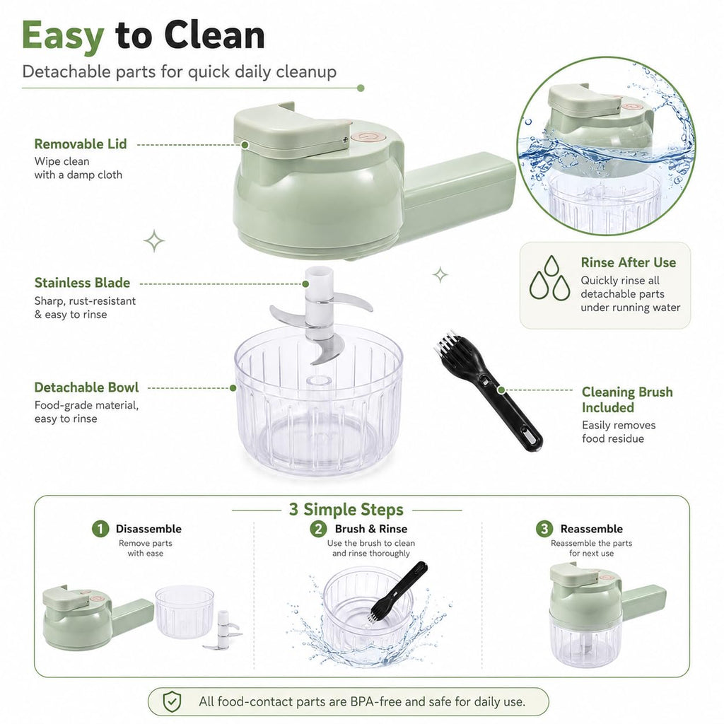 Handheld Electric Vegetable Cutter Set E996