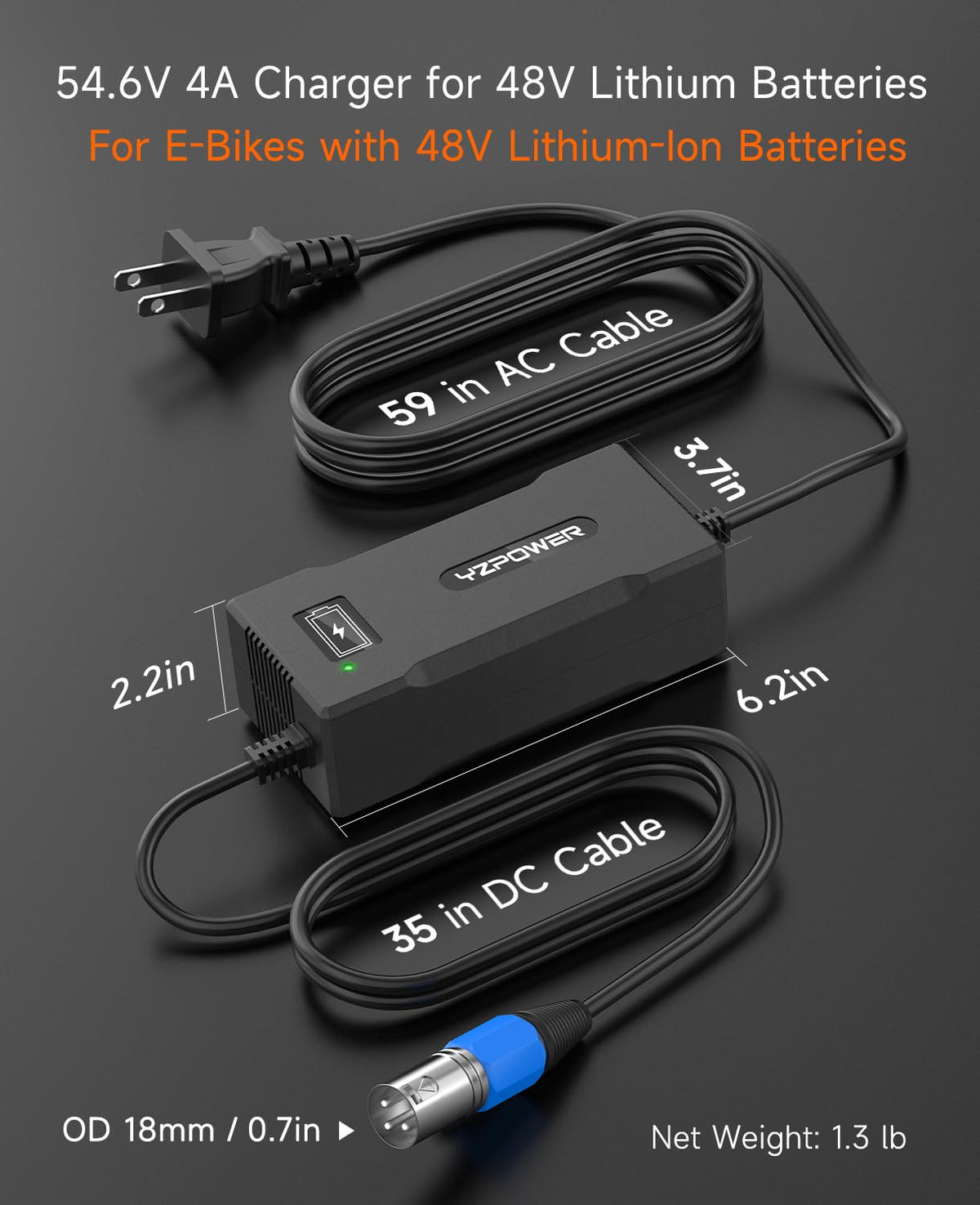 48V 4A Electric Bike Charger Z955