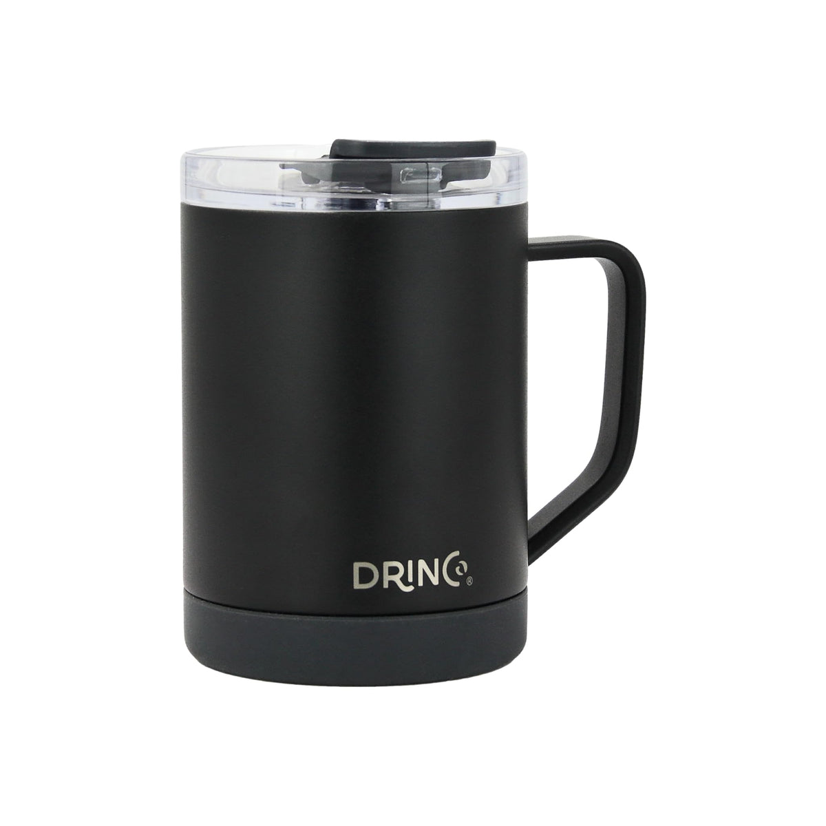 16 oz Black Vacuum Insulated Stainless Steel Travel Mug with Lid A140473