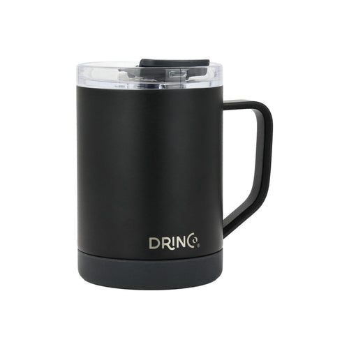16 oz Black Vacuum Insulated Stainless Steel Travel Mug with Lid A140473