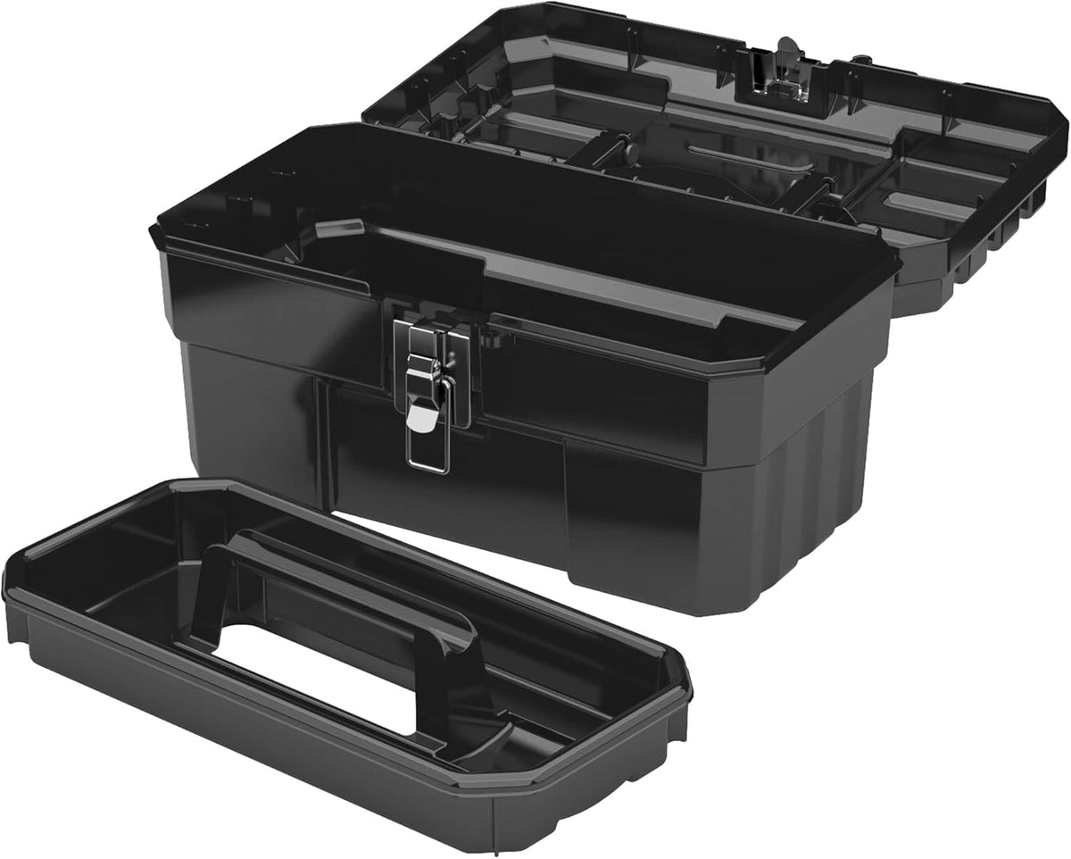 14-Inch Plastic Toolbox with Removable Tray U619815