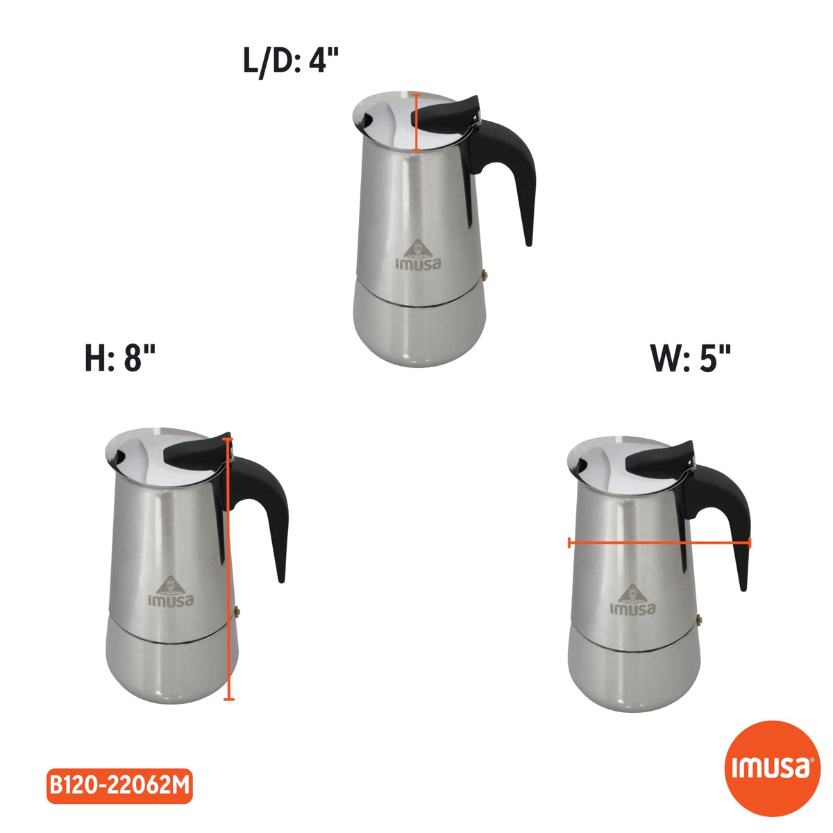 Stainless Steel Stovetop Espresso Coffeemaker 6-Cup N902640