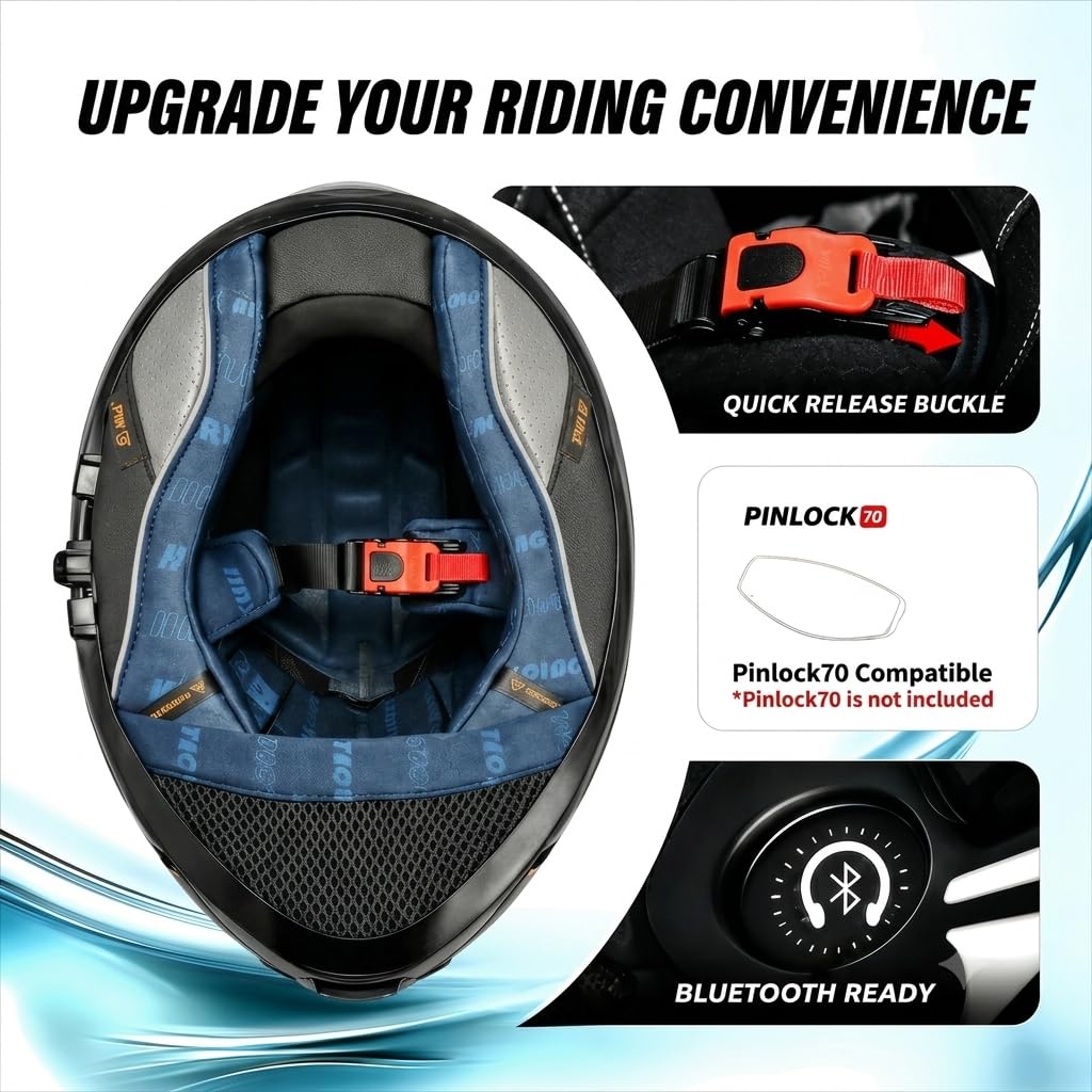 Full Face Motorcycle Helmet DOT & ECE V86715