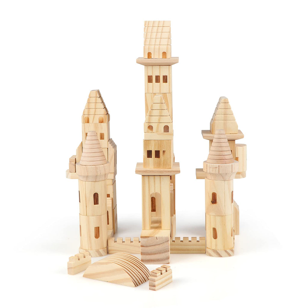 75 Pieces Wooden Castle Building Blocks O877