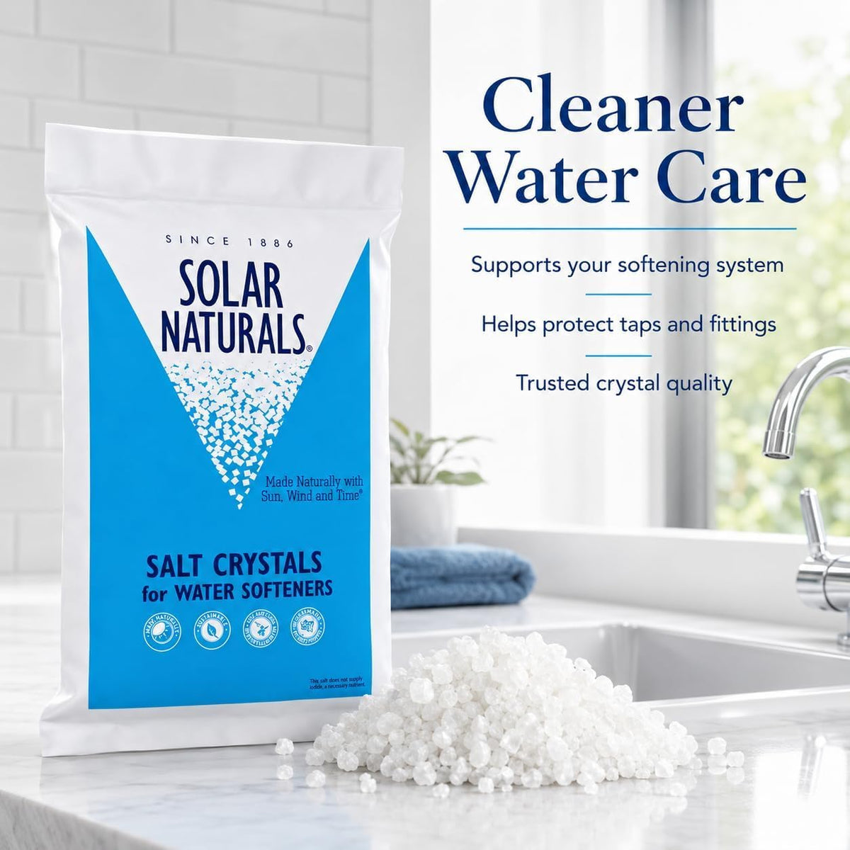 40 lb Natural Solar Salt Crystals T42008