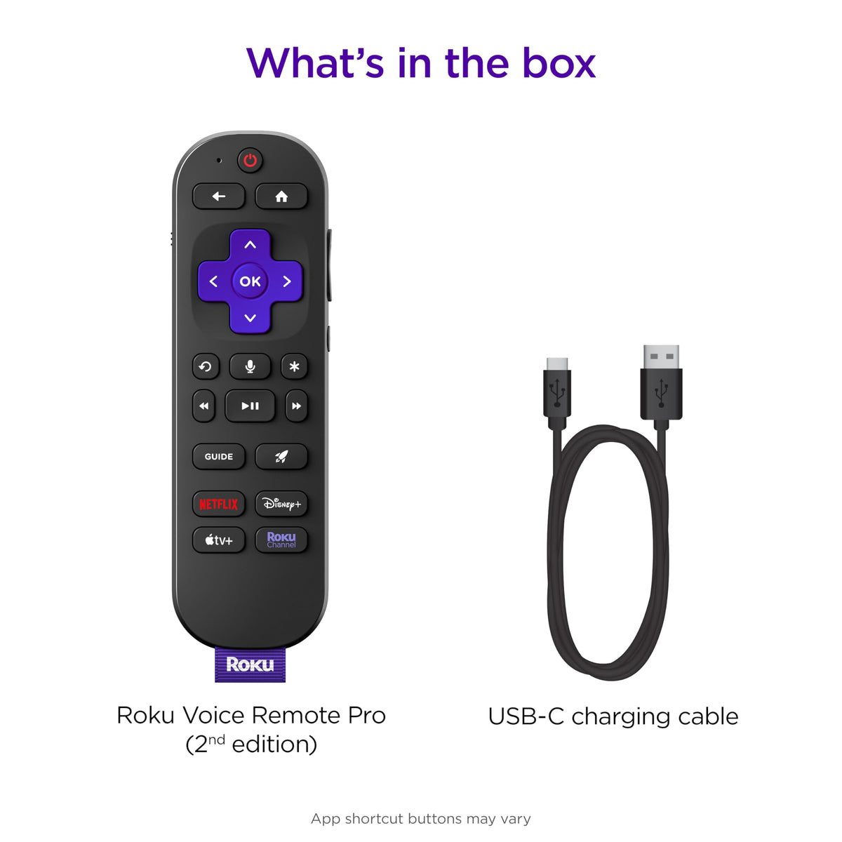 Rechargeable TV Remote Control with Voice Controls B482290