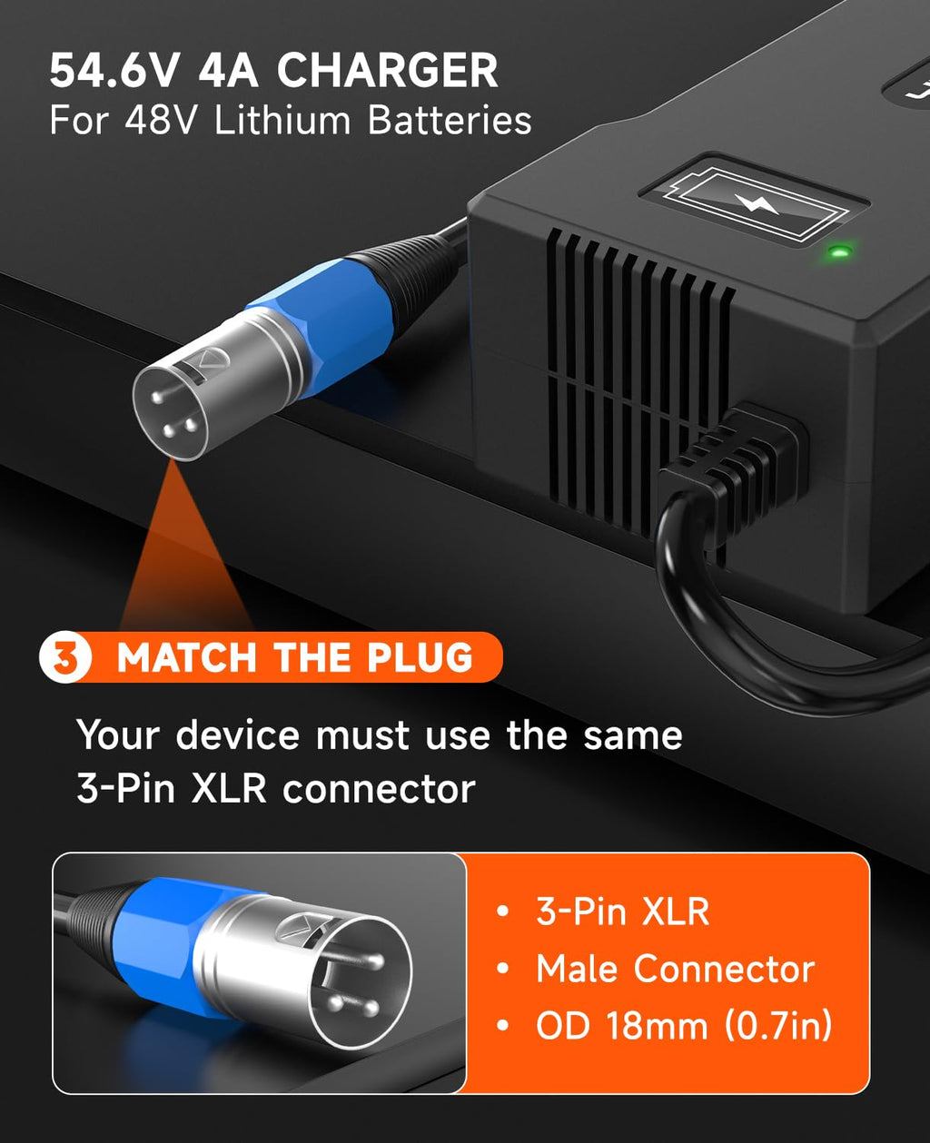 48V 4A Electric Bike Charger Z955