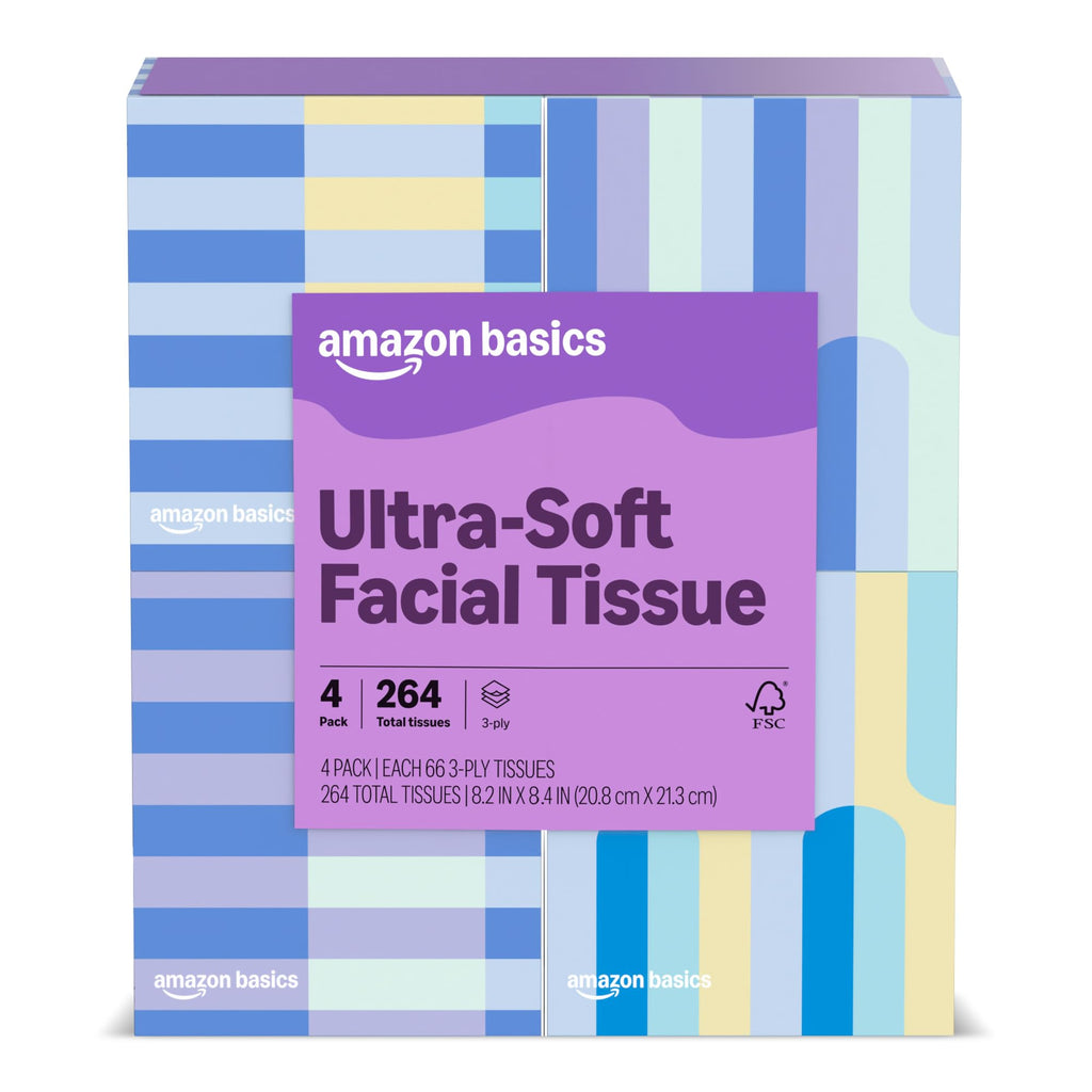 Ultra-Soft 3-Ply Facial Tissues, 264 Count K6080