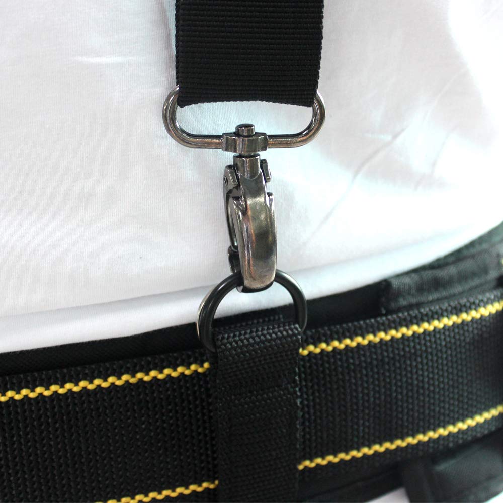 2-Inch Padded Tool Belt with 4 D-Rings Heavy Duty Double Metal Roller Buckle S572216