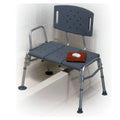 Adjustable Height Heavy Duty Transfer Bench with Back Non-Slip Seat C219959