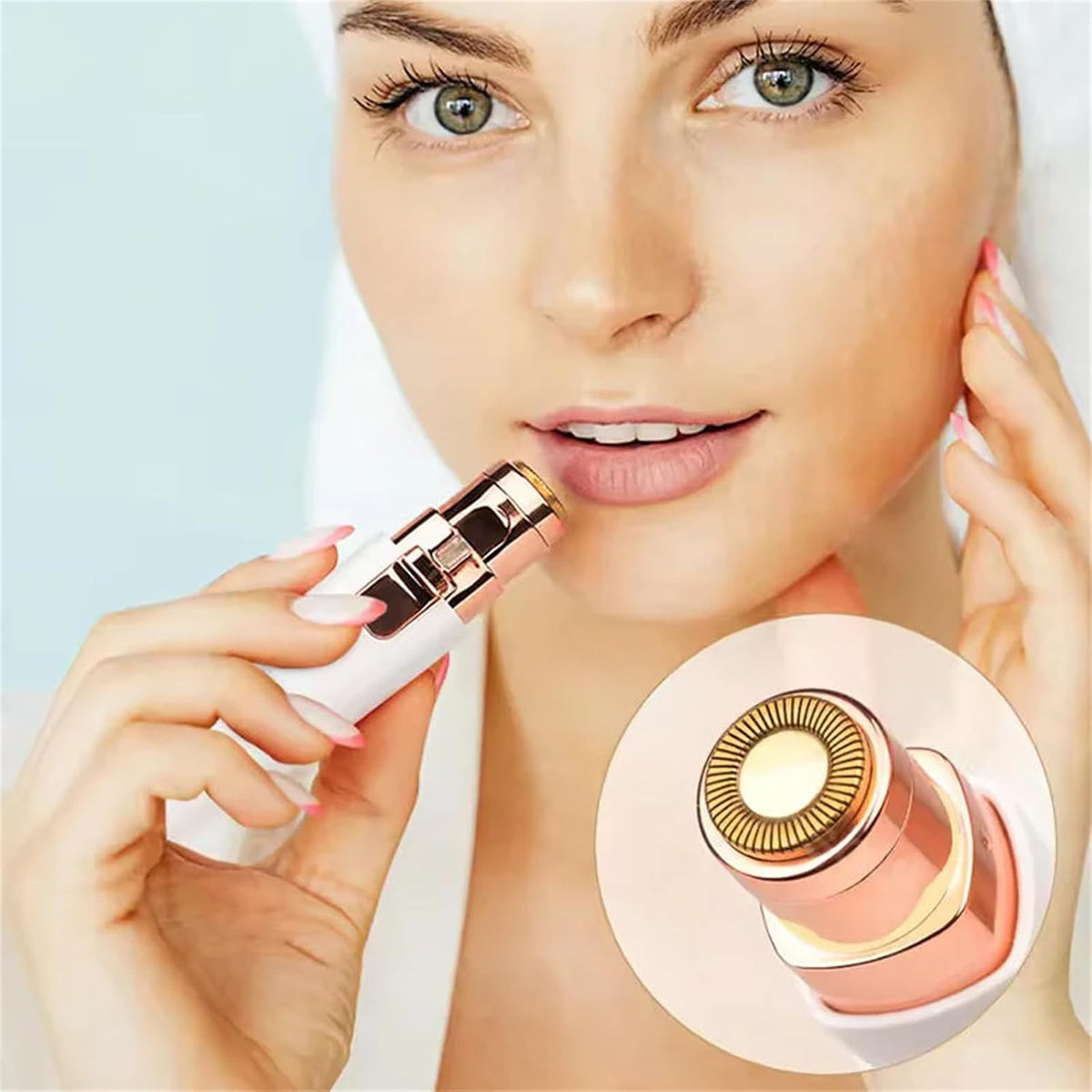Portable Facial Shaver for Women, 2-in-1 Eyebrow Trimmer Q894946