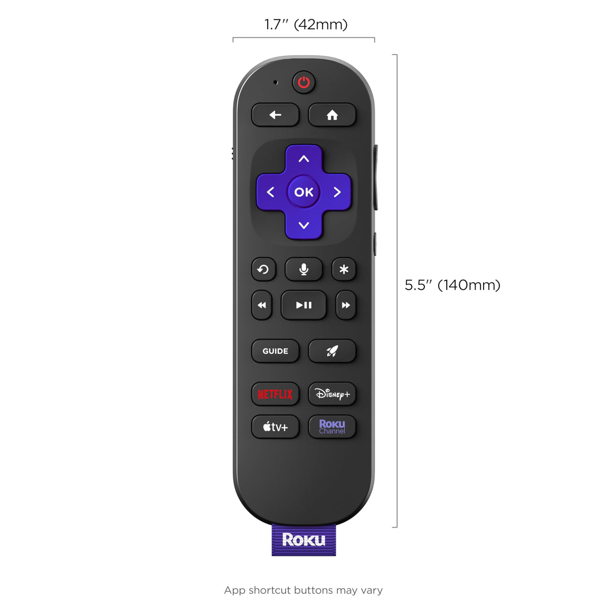 Rechargeable TV Remote Control with Voice Controls B482290