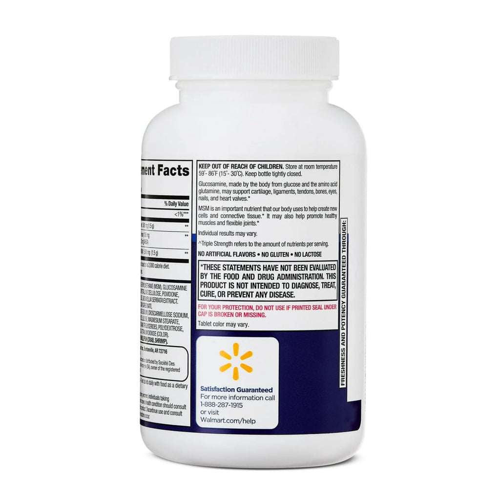 Glucosamine 1500mg MSM 1500mg Boswellia Extract Tablets, 80 Count B882