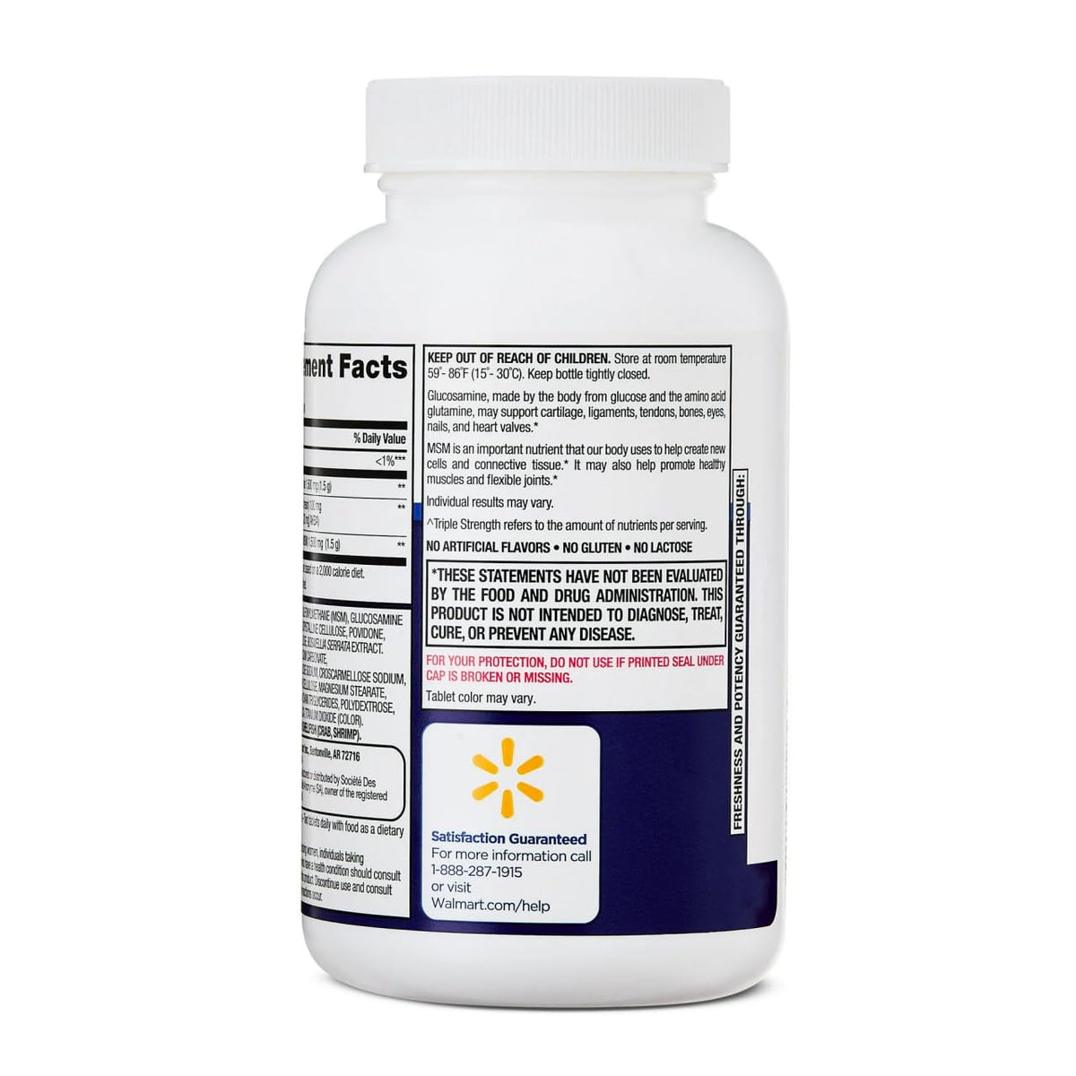 Glucosamine 1500mg MSM 1500mg Boswellia Extract Tablets, 80 Count B882