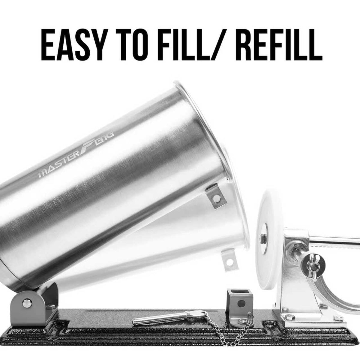 6 LBS Stainless Steel Sausage Stuffer with 4 Funnels Z96043