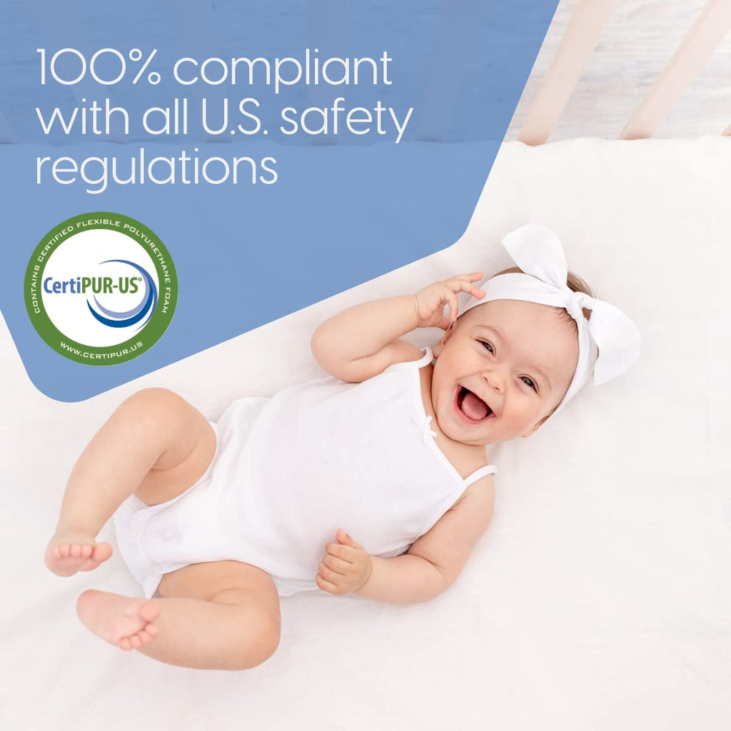 Memory Foam Crib Mattress, 100% Cotton Cover F533122