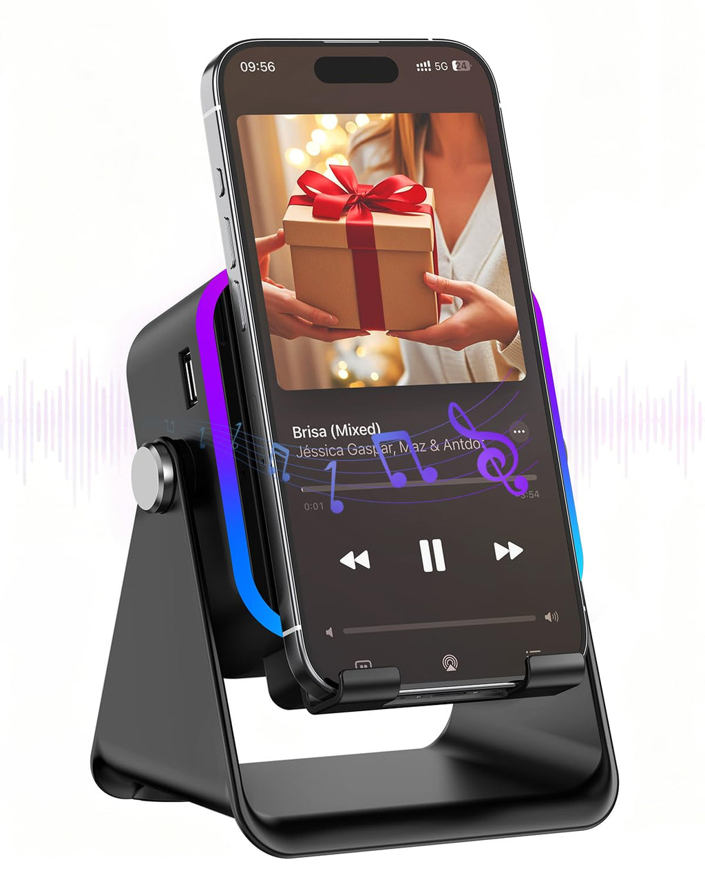 Wireless Induction Speaker with Phone Stand D82229