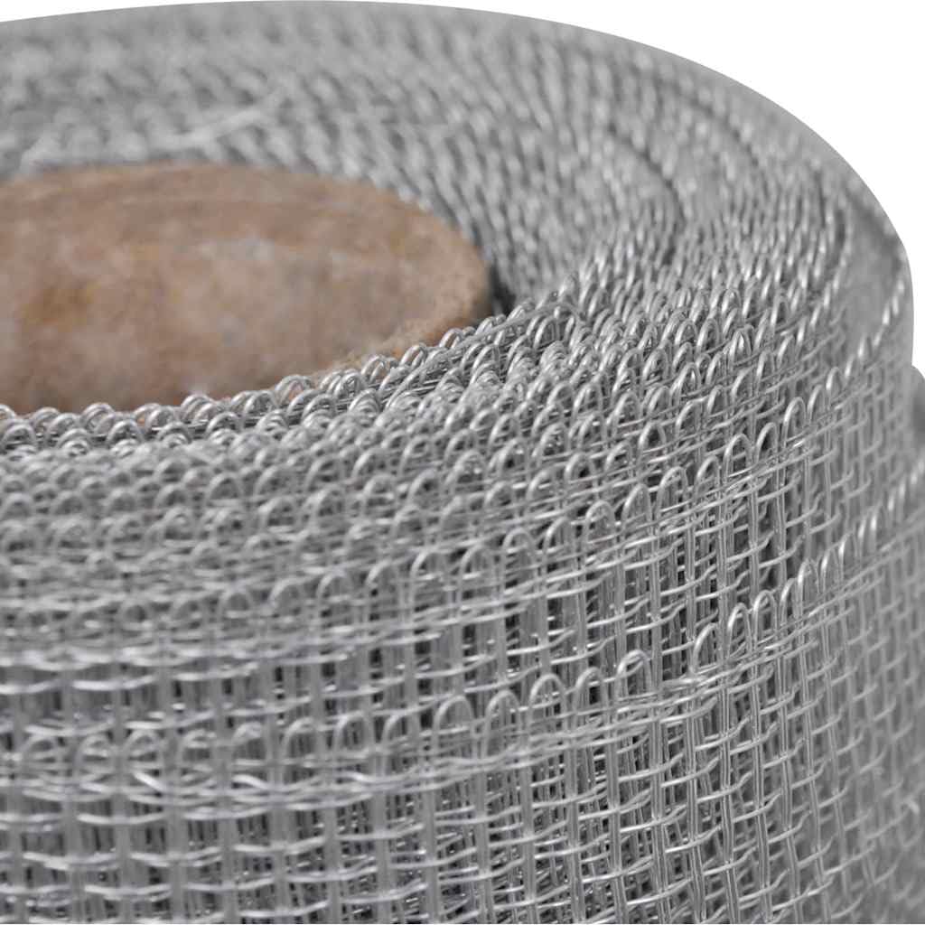 Aluminum Mesh Screen 39.4x196.9 in Silver F99953