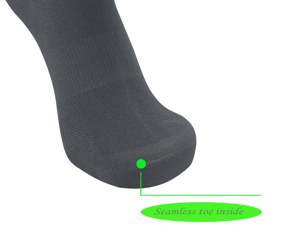 Men's 6 Pairs Bamboo Rayon Breathable Mid-Calf Socks with Arch Support H862