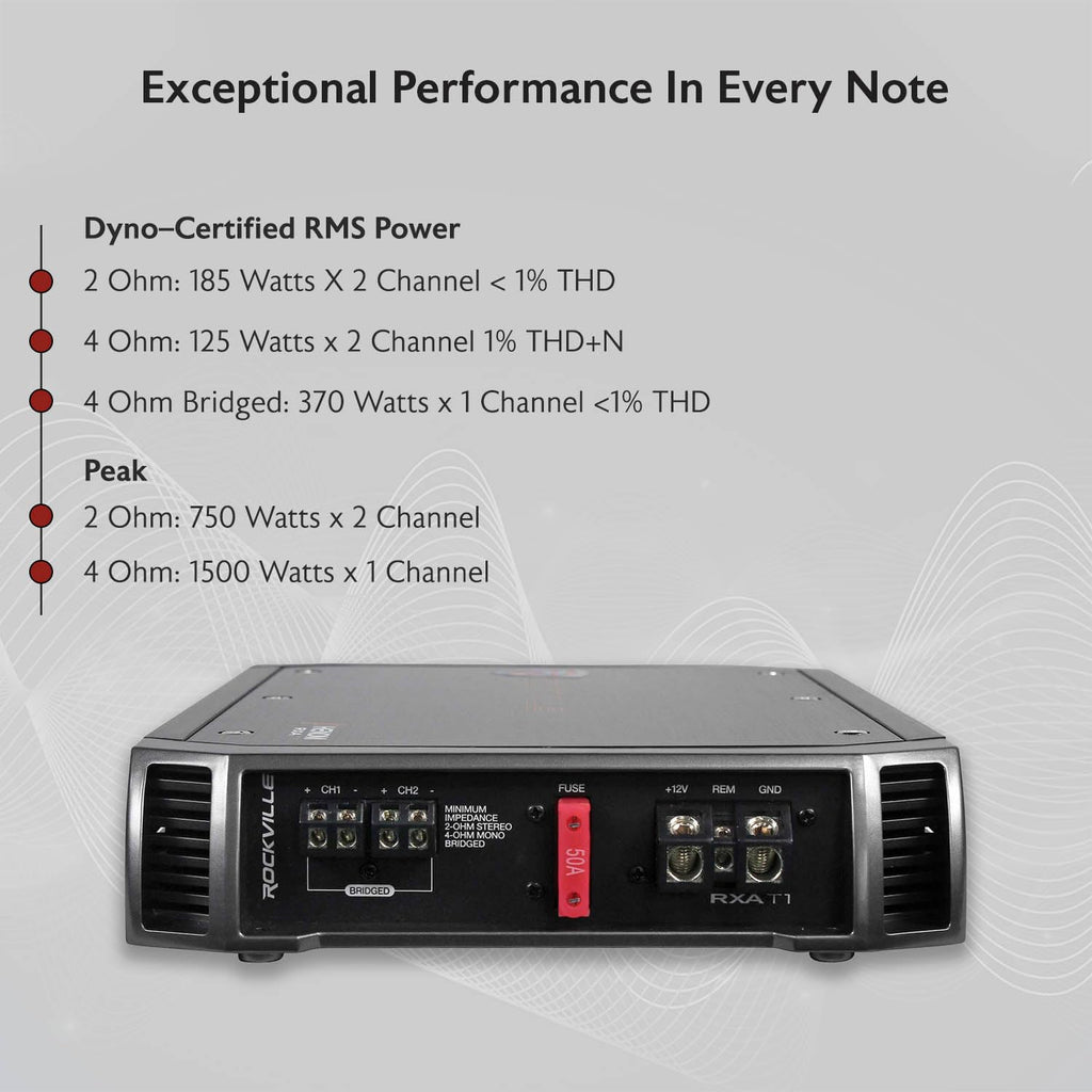 2-Channel Class A/B Car Amplifier 1500W Peak X8998