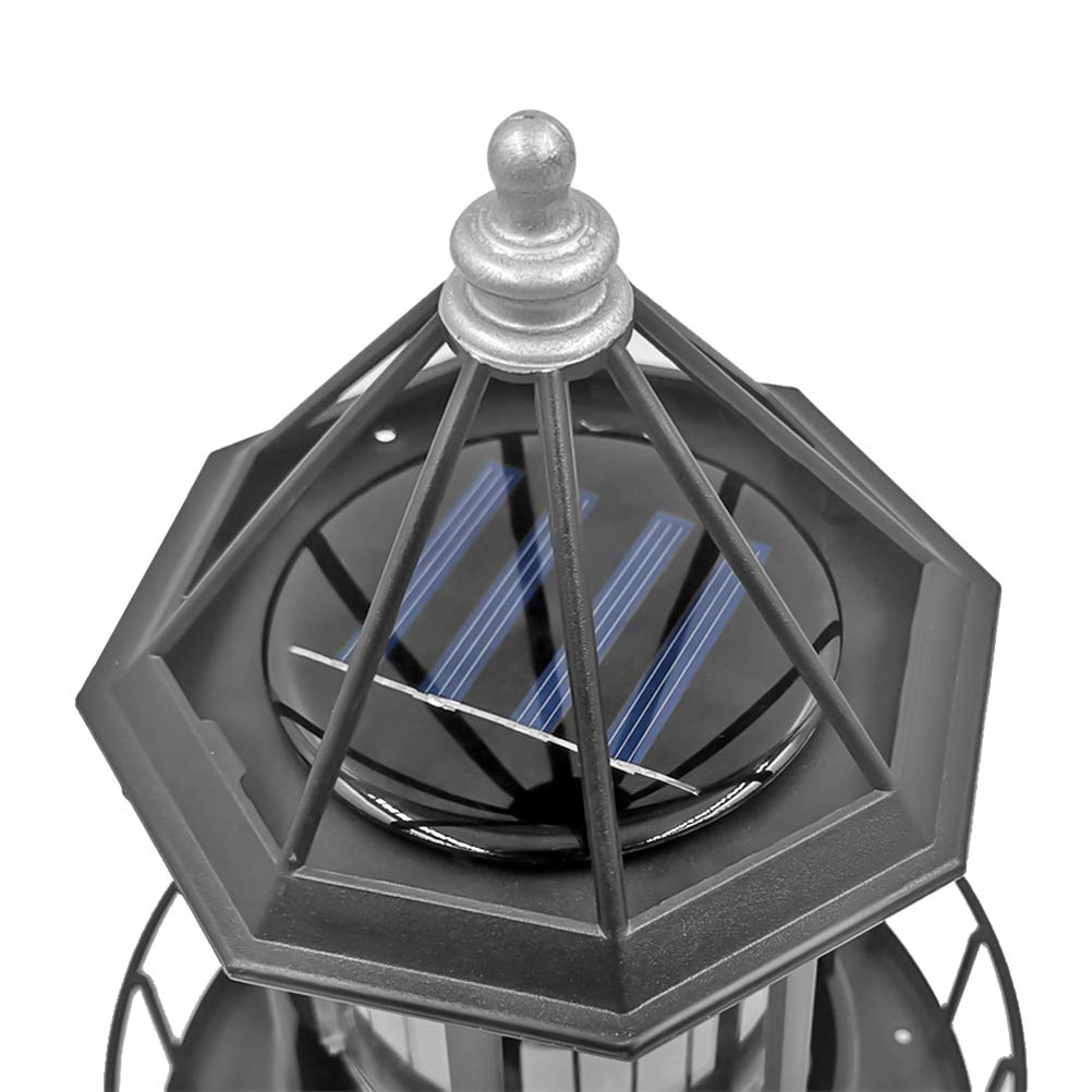 Solar Rotating Lighthouse Light LED Outdoor Garden Decoration Lantern N586239
