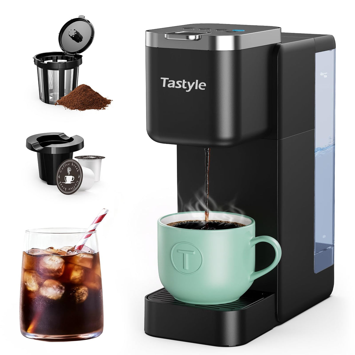 Single Serve Coffee Maker with 3 Brew Styles W39054