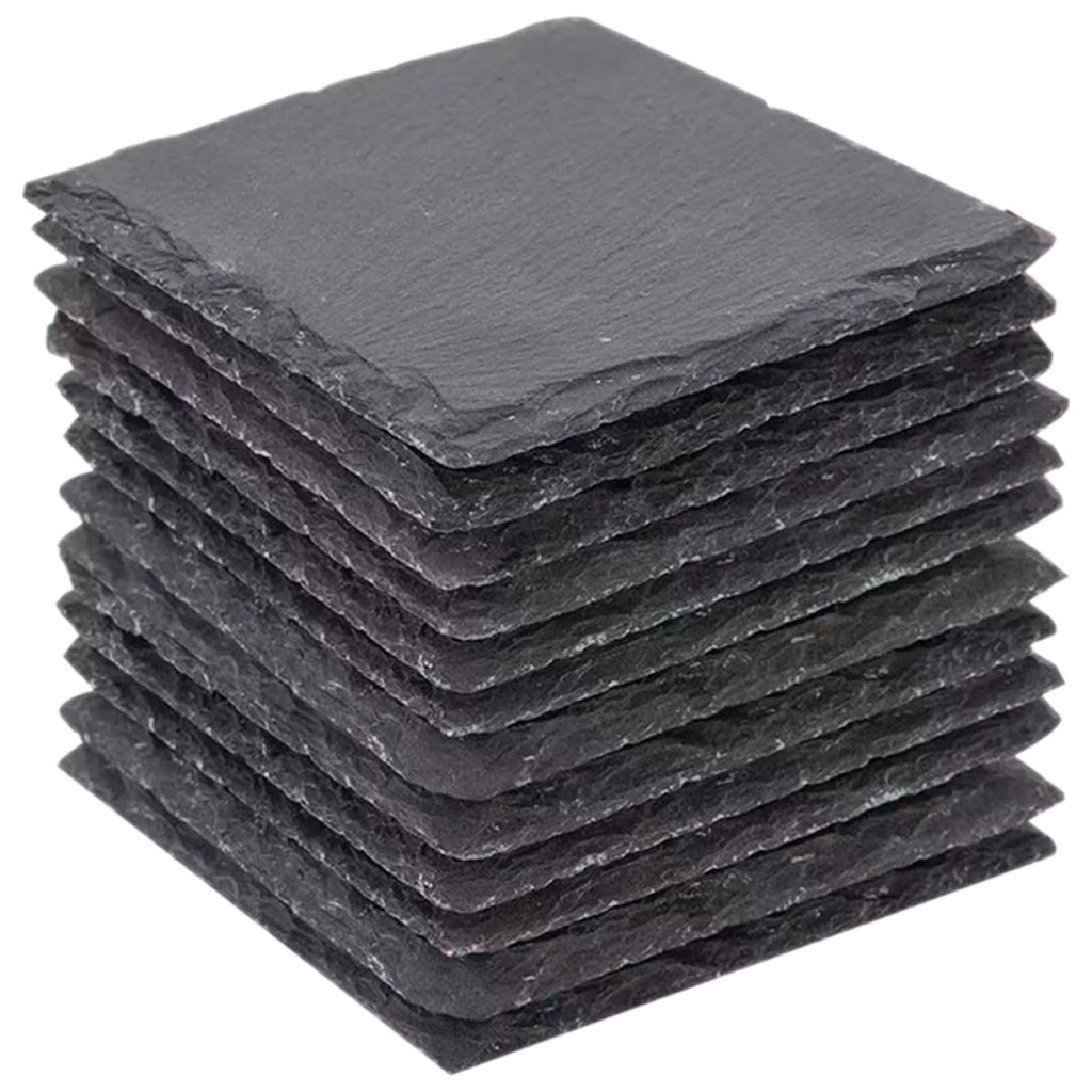 Natural Stone Coasters 12pcs with Non Slip Bottom Q88151