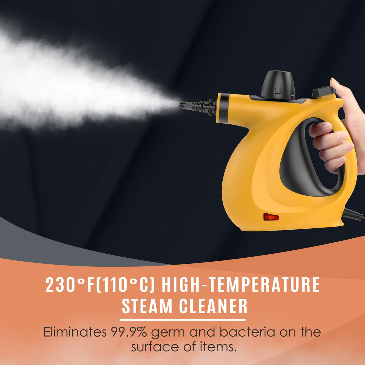 Pressurized Handheld Multi-Surface Natural Steam Cleaner with 12 pcs Accessories Z2133