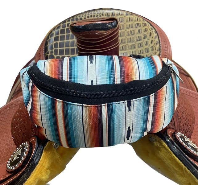 Southwest Print Insulated Nylon Saddle Pouch N369