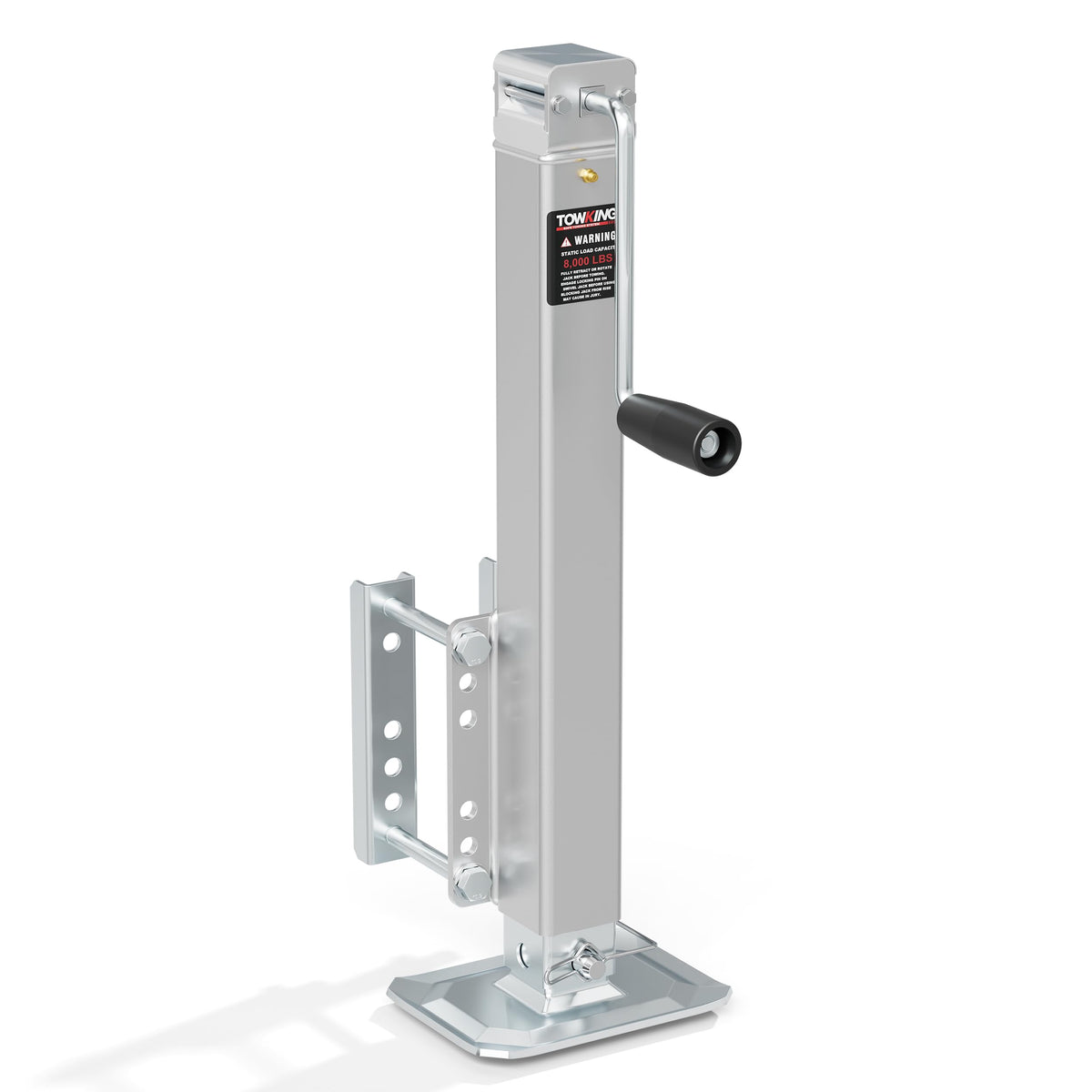 Square Trailer Jack, 15" Lift, Heavy Duty Swivel S584
