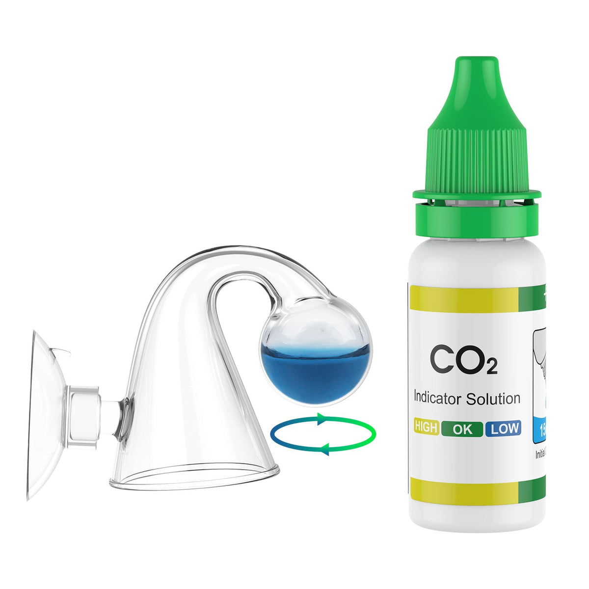 Glass CO2 Drop Checker for Aquarium W405