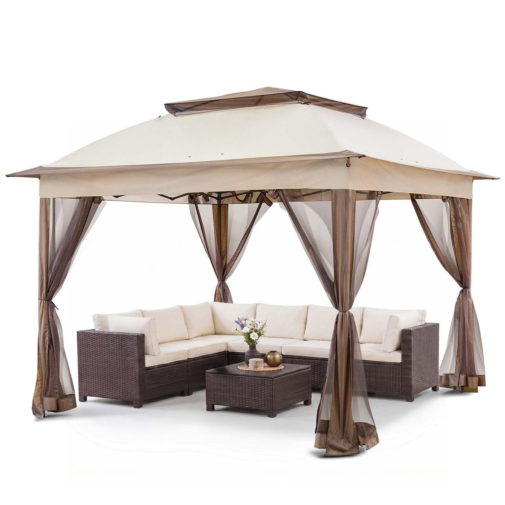 11x11 Pop Up Gazebo with Netting O48826