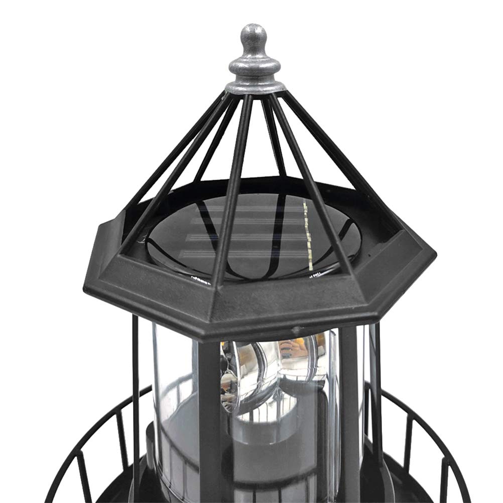 Solar Rotating Lighthouse Light LED Outdoor Garden Decoration Lantern N586239