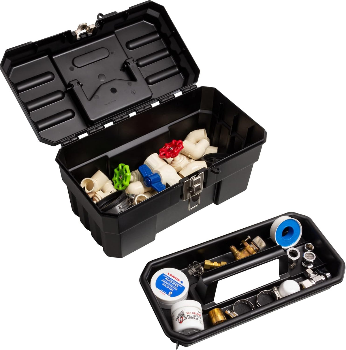 14-Inch Plastic Toolbox with Removable Tray U619815