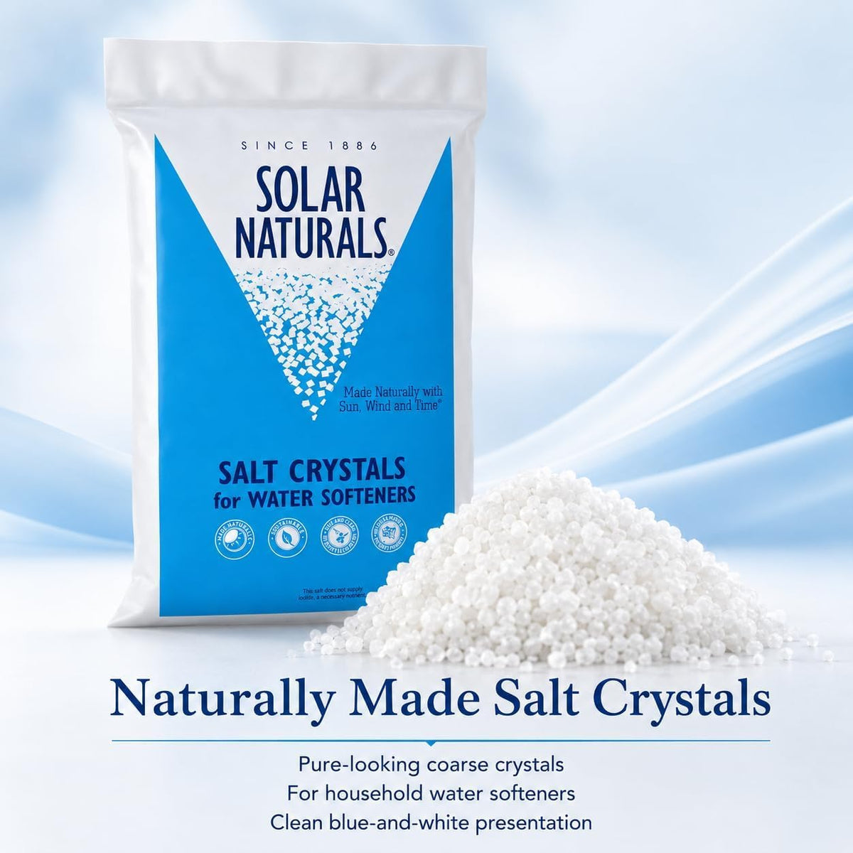 40 lb Natural Solar Salt Crystals T42008