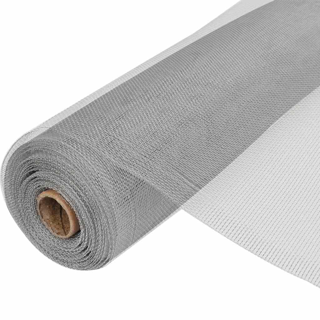 Aluminum Mesh Screen 39.4x196.9 in Silver F99953