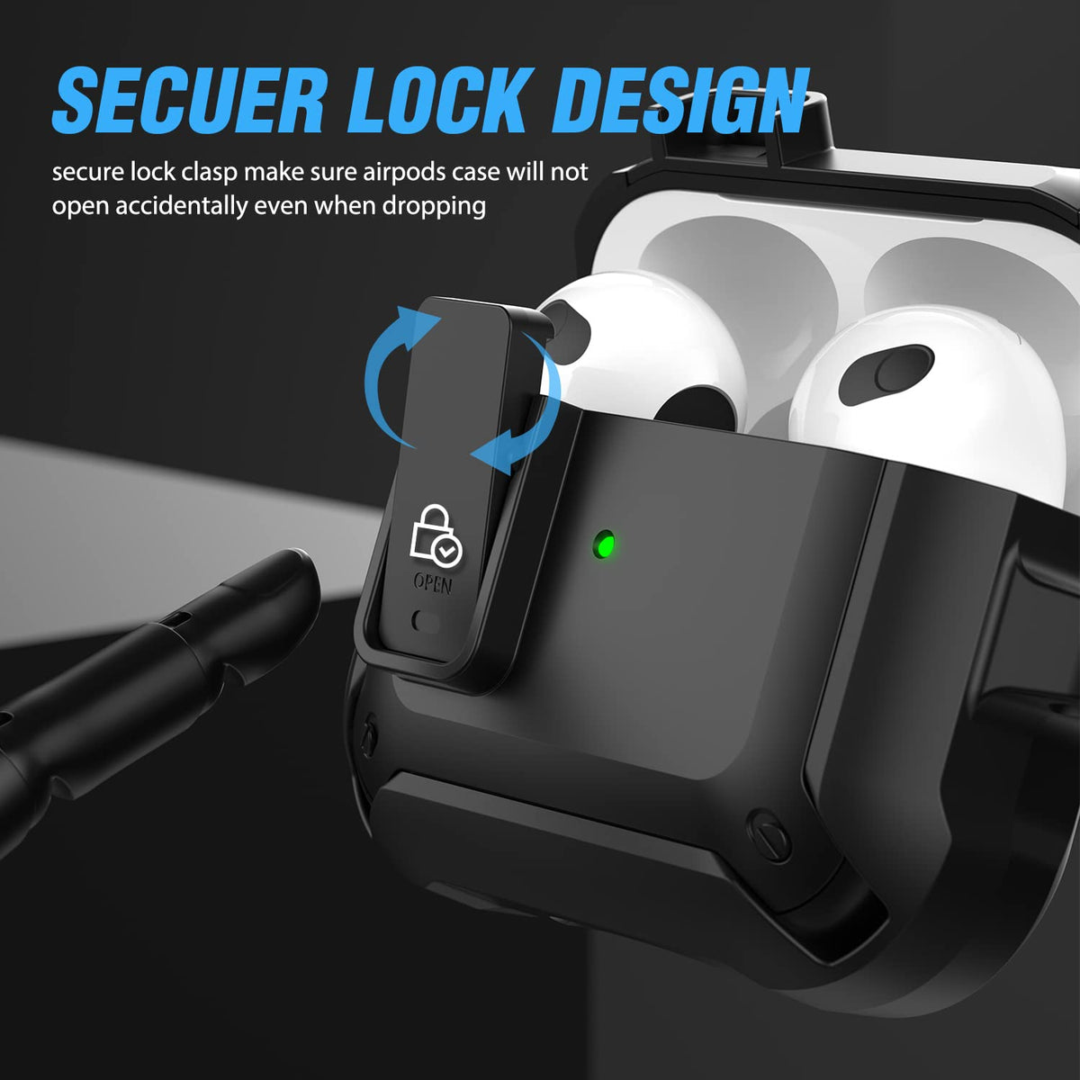Airpods 3 Case Cover with Magnetic Lock Lid Z604