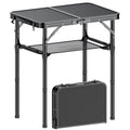 2 FT Folding Camping Table with 3 Adjustable Height L914854